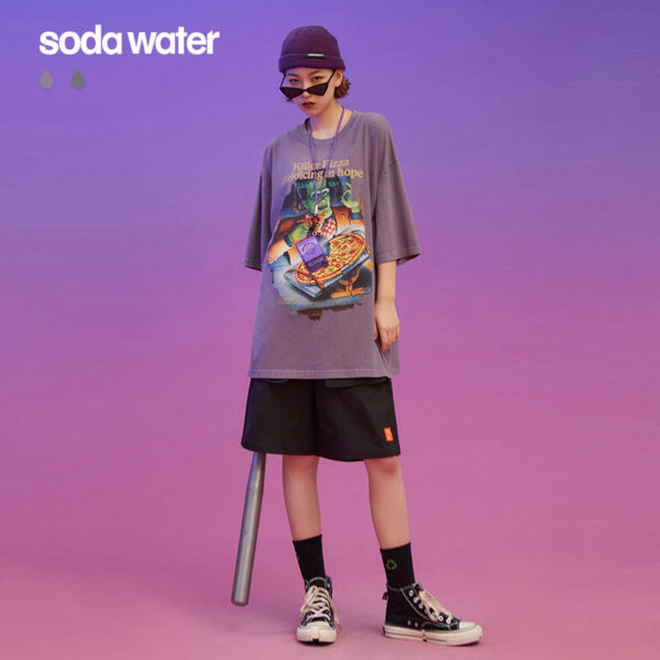 "Killer Pizza" Printed  T-shirt