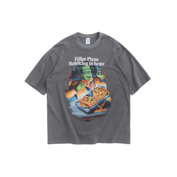 "Killer Pizza" Printed  T-shirt