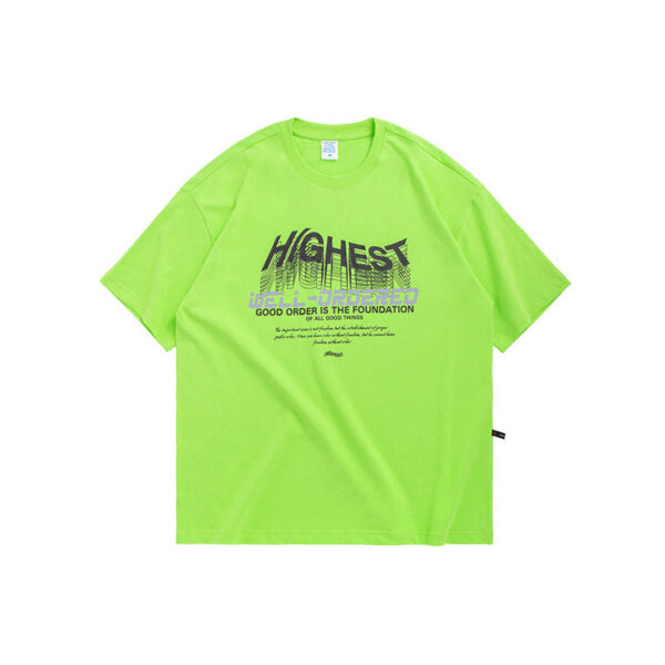 "HIGHEST WELLORDERED" Rhinestoned Reflective T-shirt