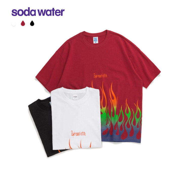 BF Flame Printing Oversize Women's T-shirt