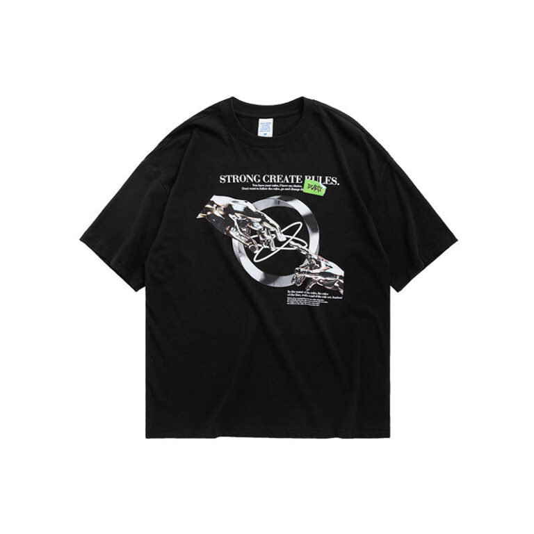"Strong Create Rules" Printed T-shirt