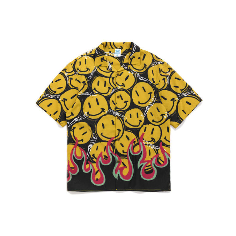 "Smile" All Over Print Short-sleeved Shirt