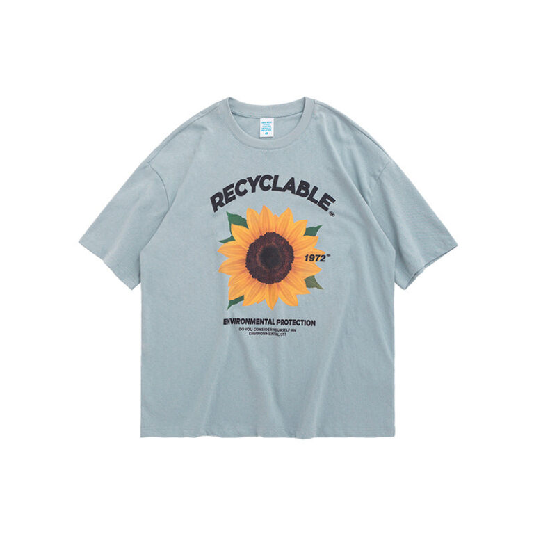 "RECYLE" Sunflower 1972 Printed T-shirt