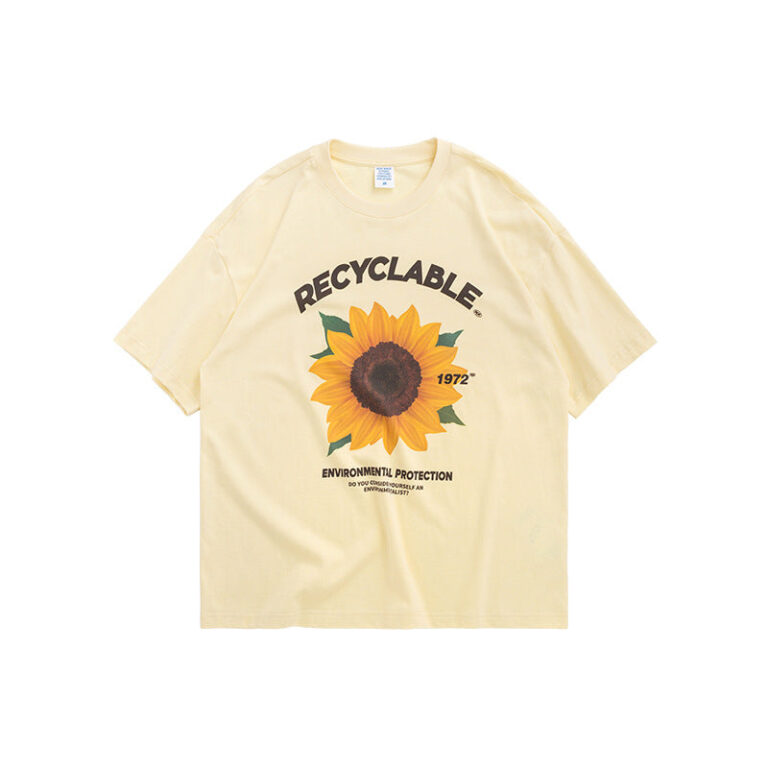 "RECYLE" Sunflower 1972 Printed T-shirt