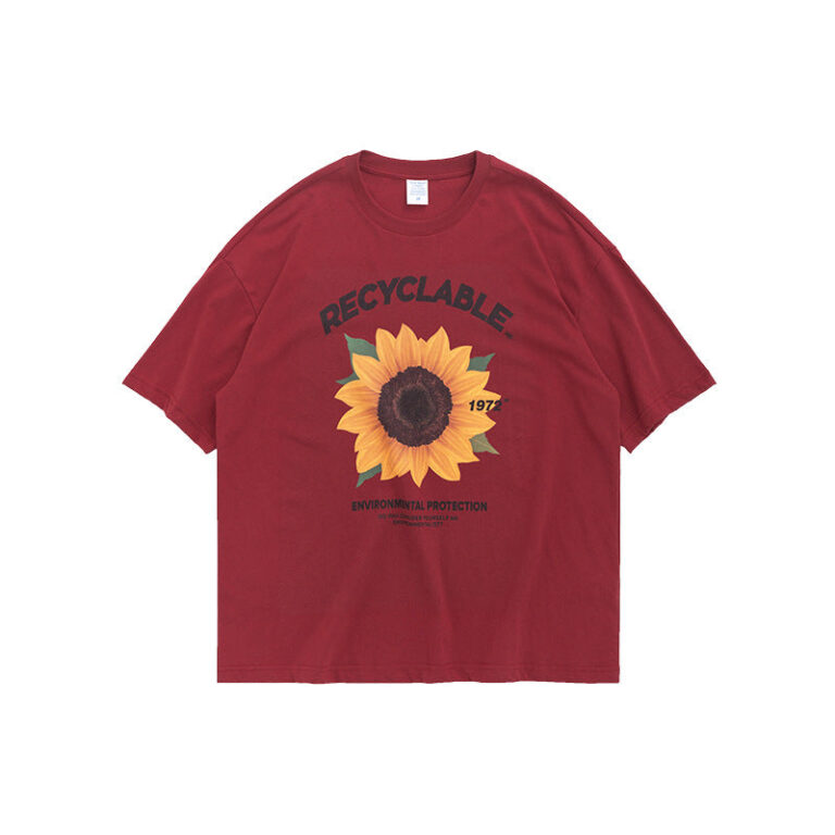 "RECYLE" Sunflower 1972 Printed T-shirt