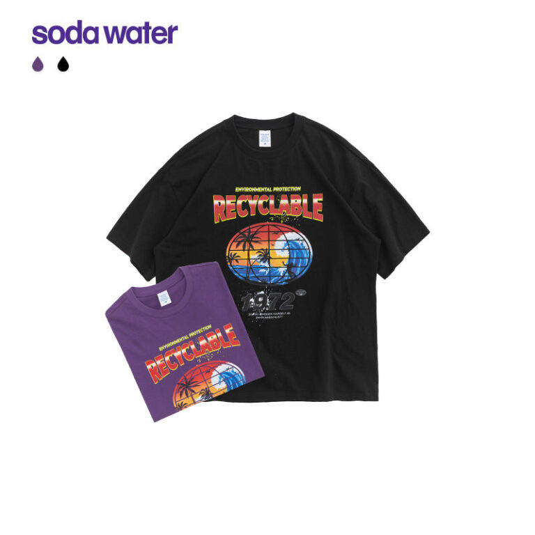 "Recyclable" Surfing Printed T-Shirt