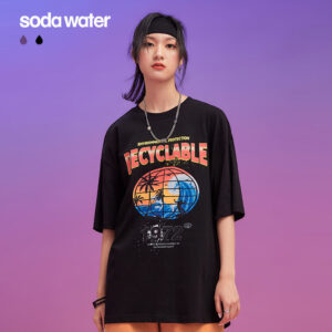 "Recyclable" Surfing Printed T-Shirt