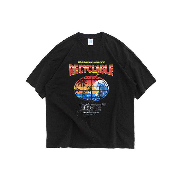 "Recyclable" Surfing Printed T-Shirt