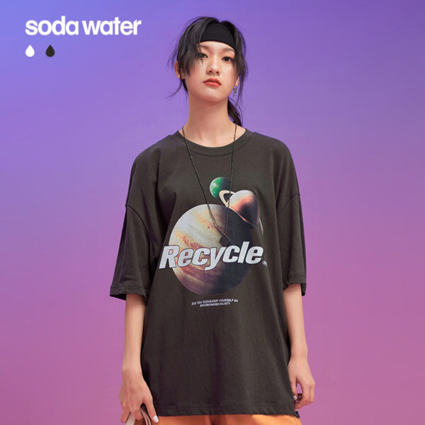 "Planet Recycle" Printed T-shirt