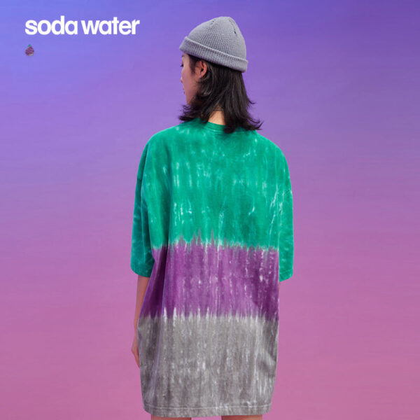 "Bear" Printed Tie-Dyed T-shirt