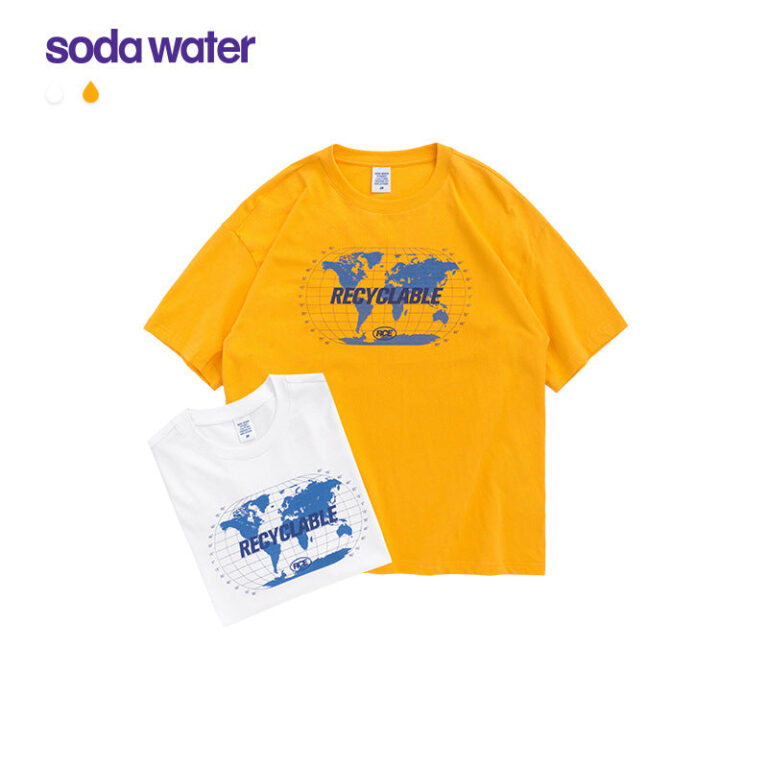 "Recyclable" World Map Printed T-shirt