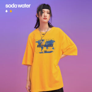 "Recyclable" World Map Printed T-shirt