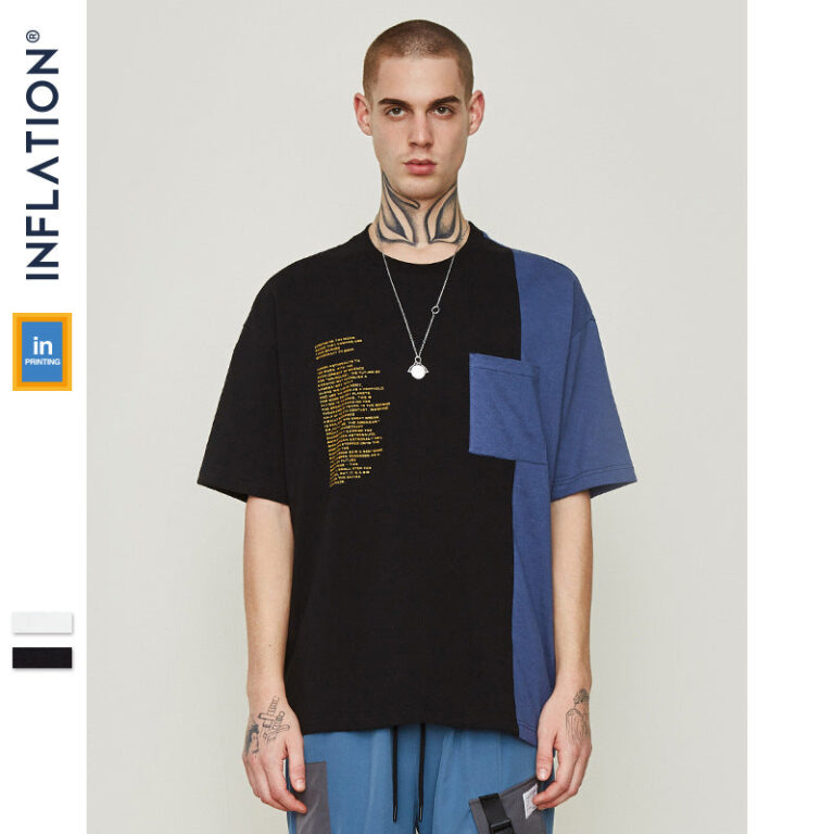 "Universe" Split Patched Printed T-shirt