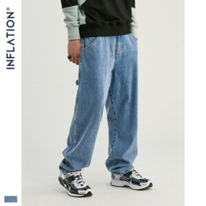 Blue Washing To Do The Old Men's loose Jeans