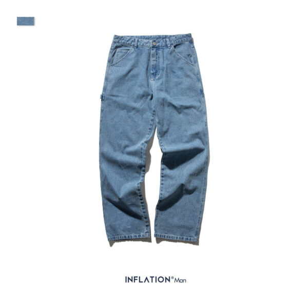 Blue Washing To Do The Old Men's loose Jeans