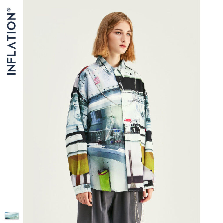 Abstract Artwork All-Over Print Full-Sleeve Shirt