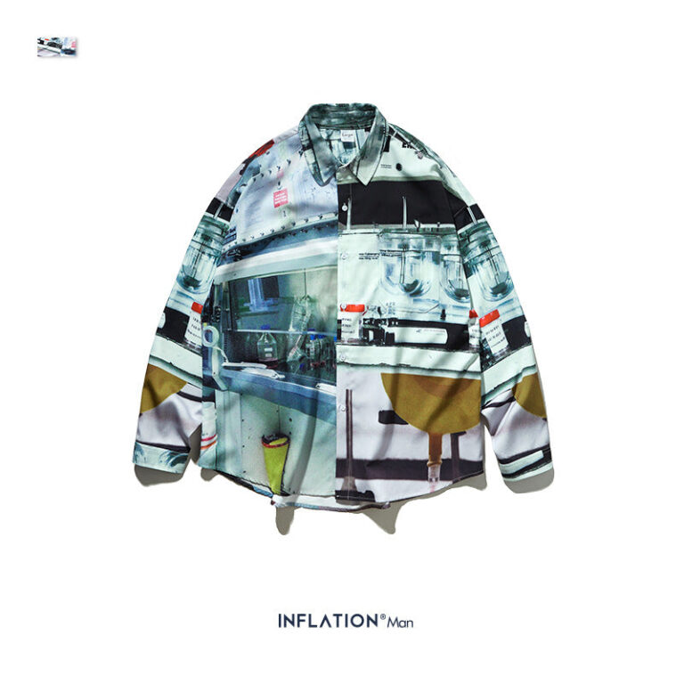 Abstract Artwork All-Over Print Full-Sleeve Shirt