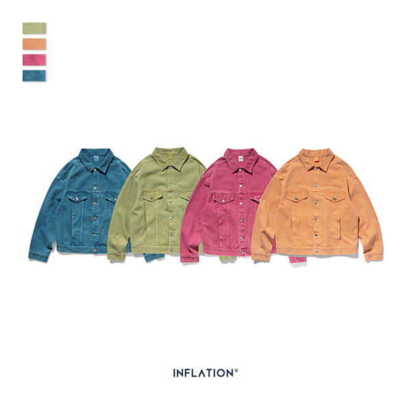 Candy Solid Color old men's Denim Jacket