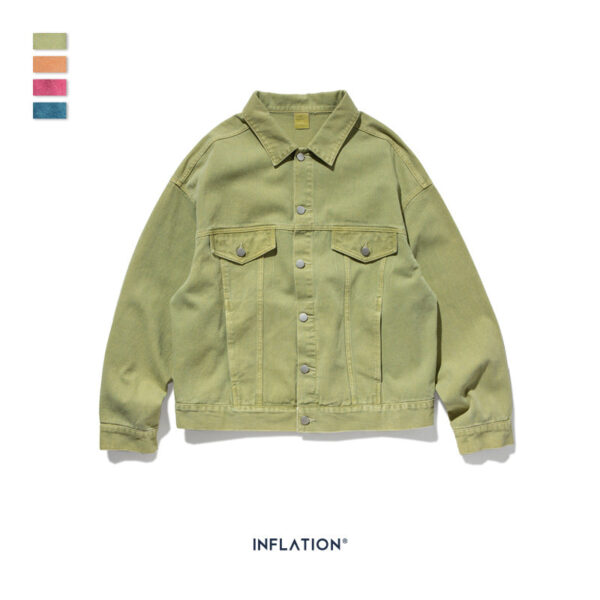 Candy Solid Color old men's Denim Jacket