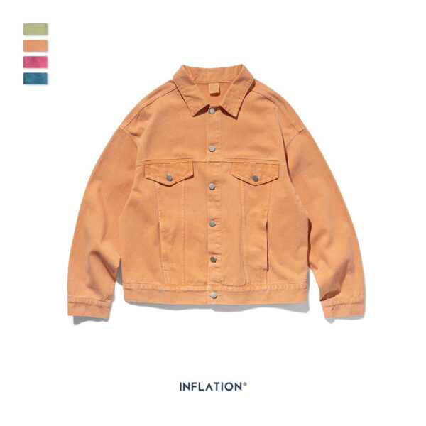 Candy Solid Color old men's Denim Jacket