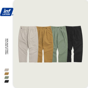Retro Minimalist Solid Color Pants