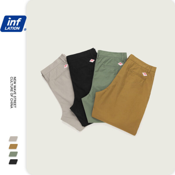 Retro Minimalist Solid Color Pants