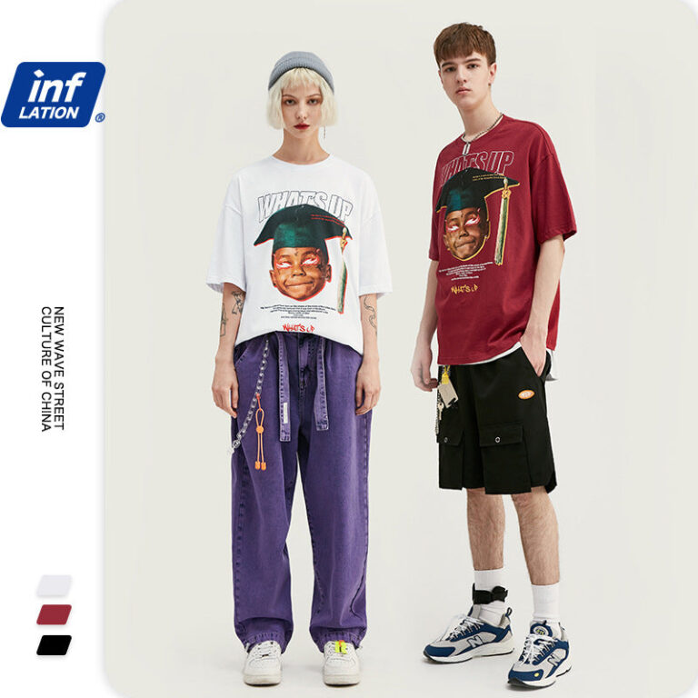 "WHAT'S UP" Printed Loose T-shirt