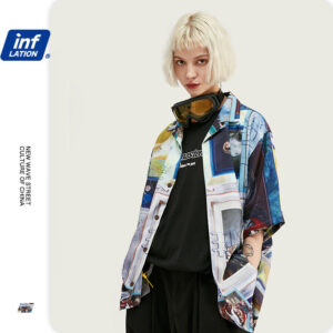 Distorted Painting Printing Shirt