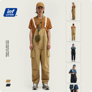 Multi-Pocket Rivited Overalls