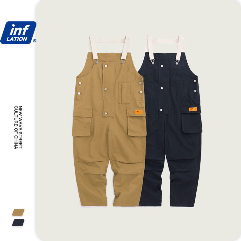Multi-Pocket Rivited Overalls