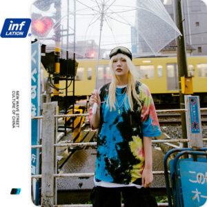 Irregular Color tie-dyed T-shirt