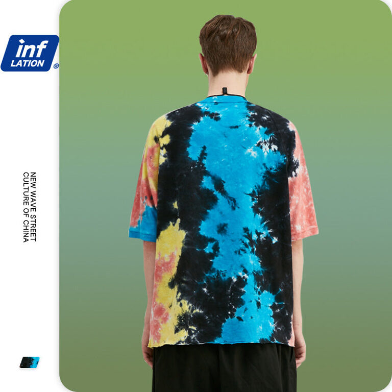 Irregular Color tie-dyed T-shirt
