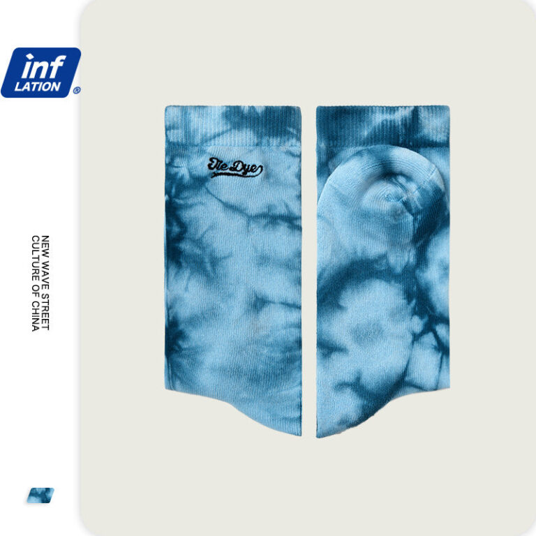 Tie-dyed sky blue socks