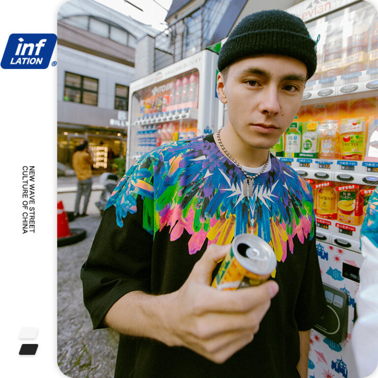 Abstract Collar Printed T-Shirt