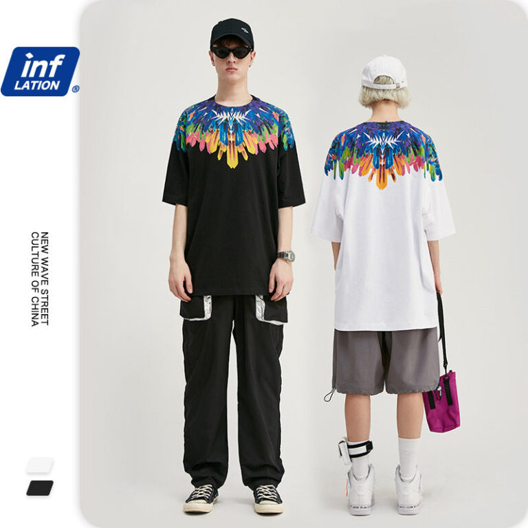Abstract Collar Printed T-Shirt