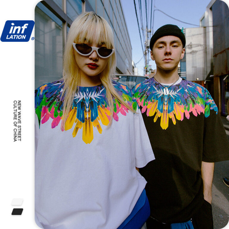 Abstract Collar Printed T-Shirt