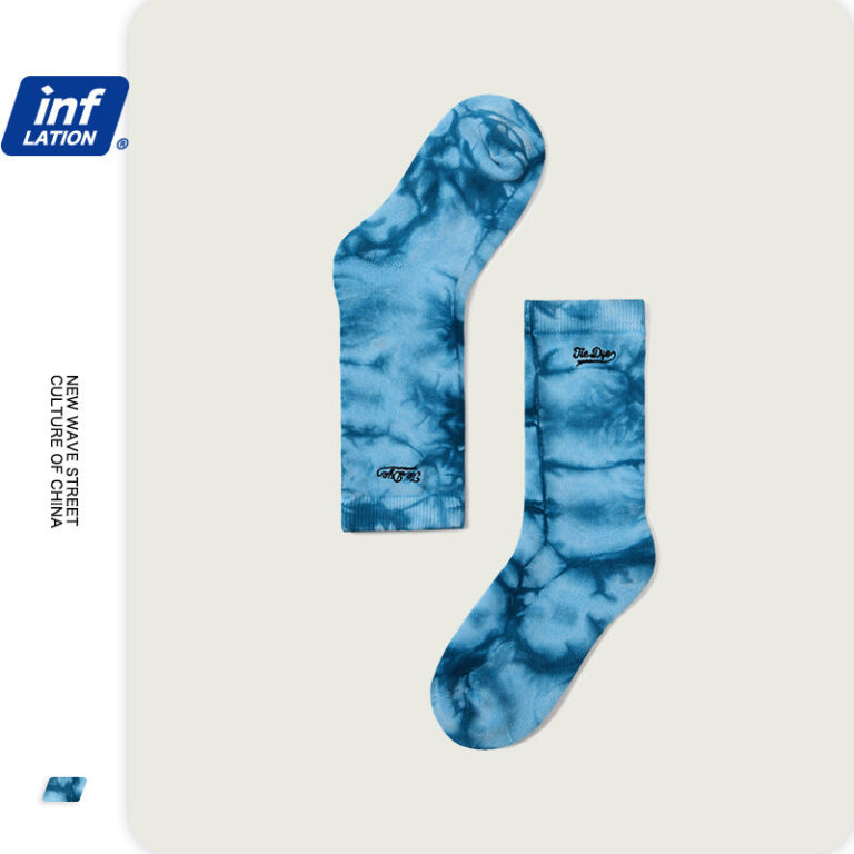 Tie-dyed sky blue socks