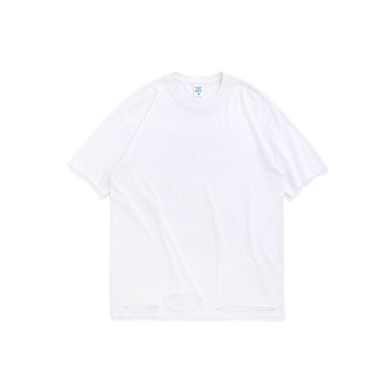 Stress Hemmed Short-sleeved T-shirt