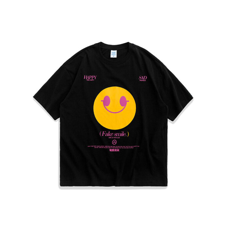 Smirk Smile "HAPPY | SAD" Printed T-shirt
