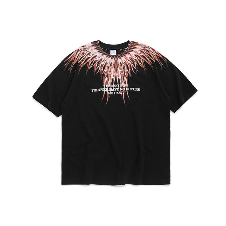"TIME NO NOW" Printed  T-shirt