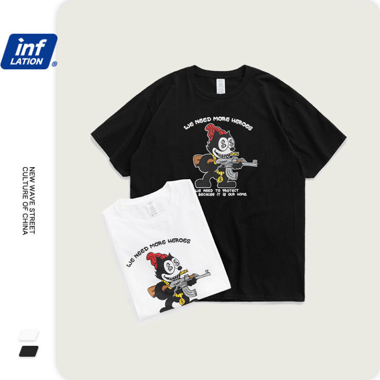 "WE NEED MORE HEROES" Printed T-shirt