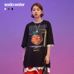 "WHAT'S UP" Printed T-shirt