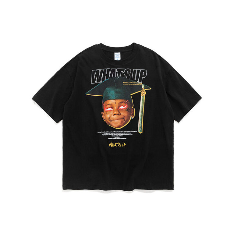 "WHAT'S UP" Printed T-shirt