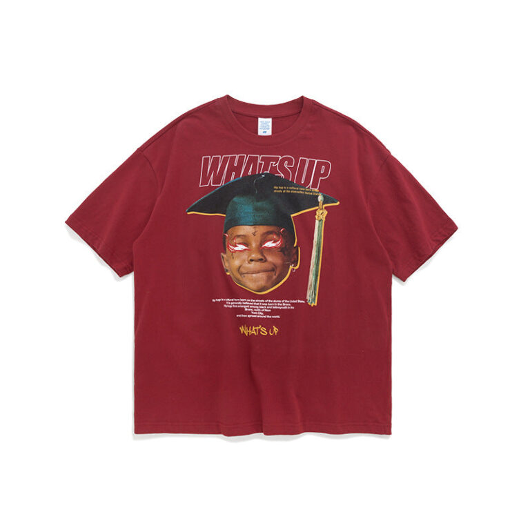 "WHAT'S UP" Printed T-shirt