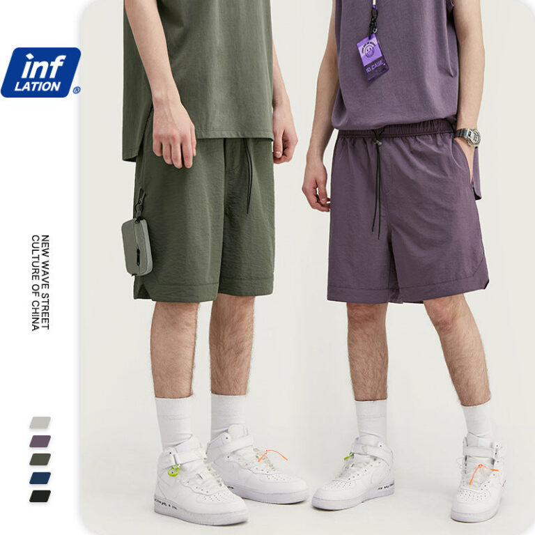 Solid Color Drawstring Elastic Shorts