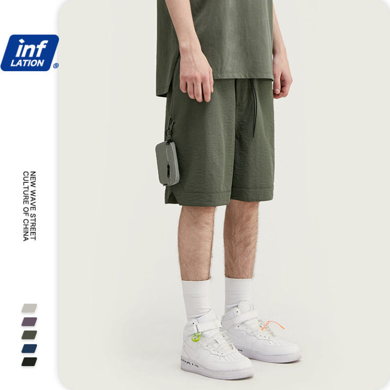 Solid Color Drawstring Elastic Shorts