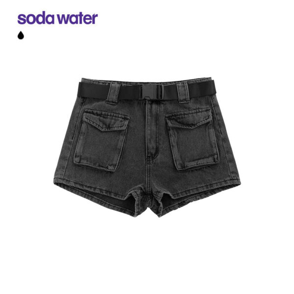 Buckle Belt Tactical Denim Shortss
