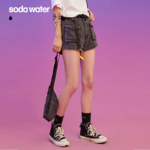 Buckle Belt Tactical Denim Shortss