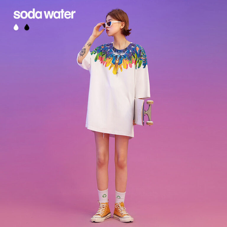 Icicle Collar Printed OverSized T-shirt