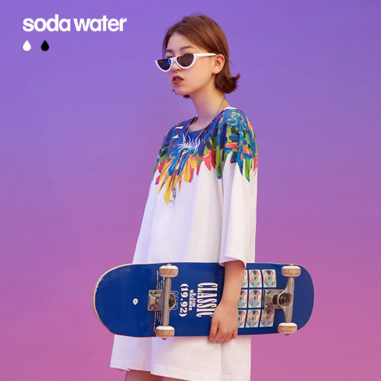 Icicle Collar Printed OverSized T-shirt